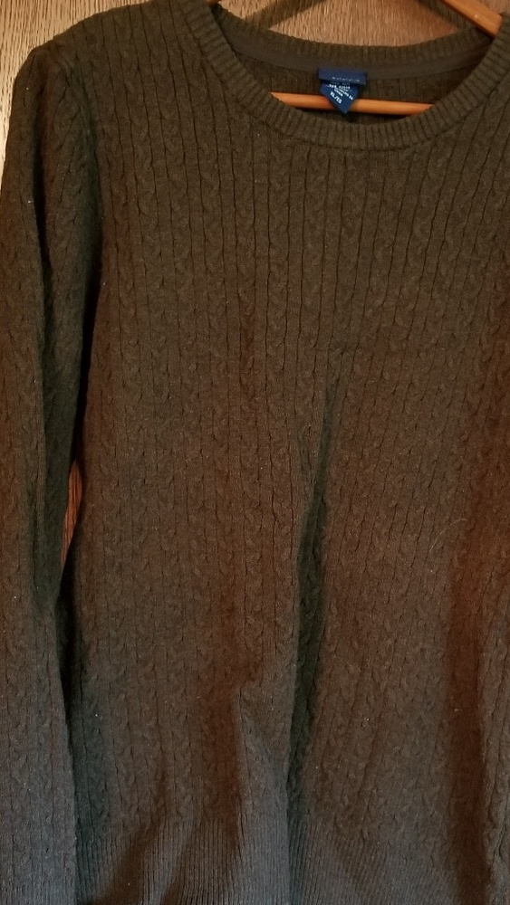 Basic Editions Brown Cable Stitch Sweater - image 1